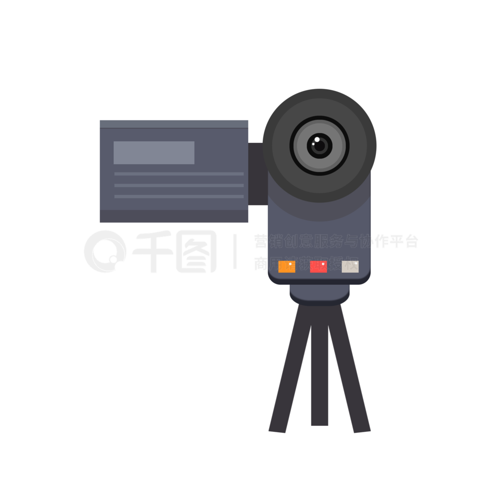 捕捉精彩瞬间 手绘卡通摄像机插画与专业摄像制作服务