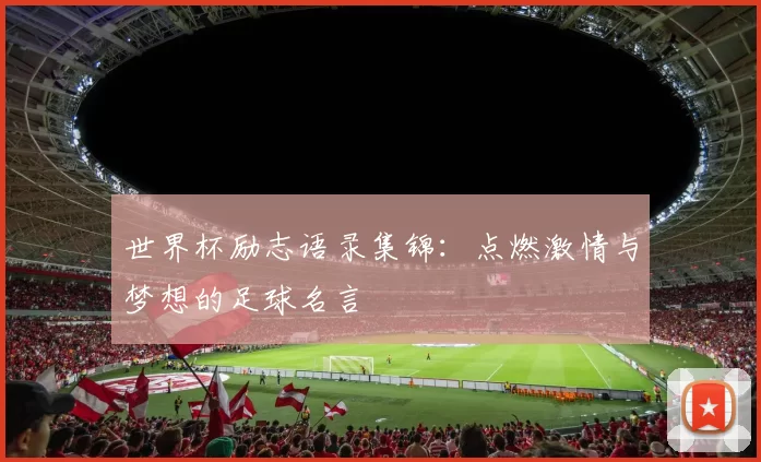 世界杯励志语录集锦：点燃激情与梦想的足球名言
